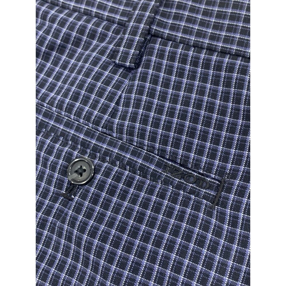 IZOD Golf Mens Navy Blue Striped Golf Shorts size 38 Cotton 9.5" Inseam